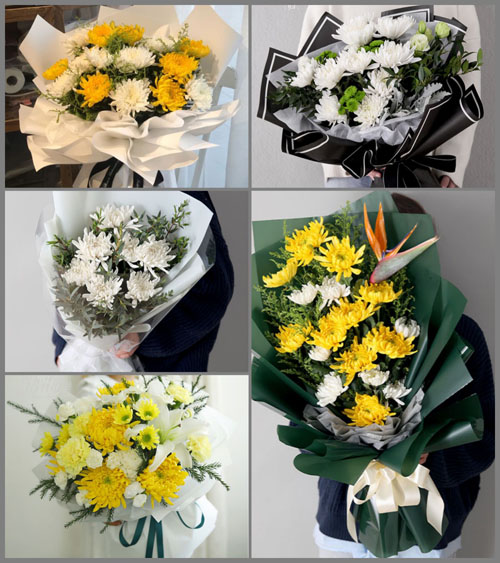 山东青岛莱西市院上镇后石岚村白事花束代送